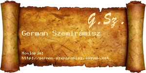 German Szemirámisz névjegykártya